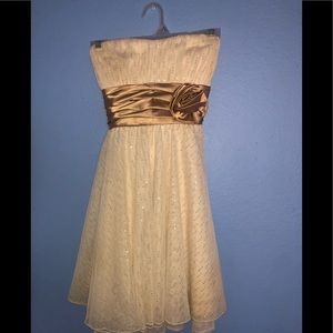 Evening dress (short and strapless)
